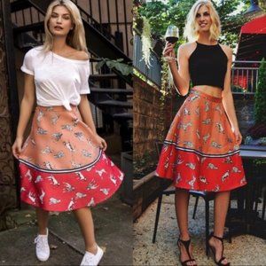 Anthropologie Hutch Dalmatian Skirt